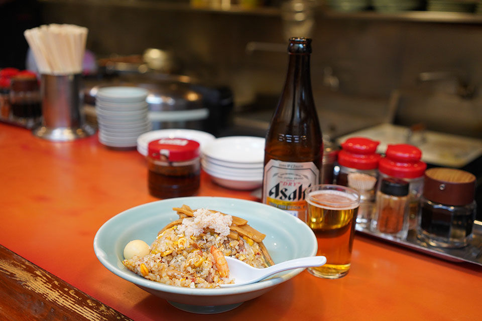 大井町『丸吉飯店』蟹入り五目炒飯にはキンキンに冷えた瓶ビールを