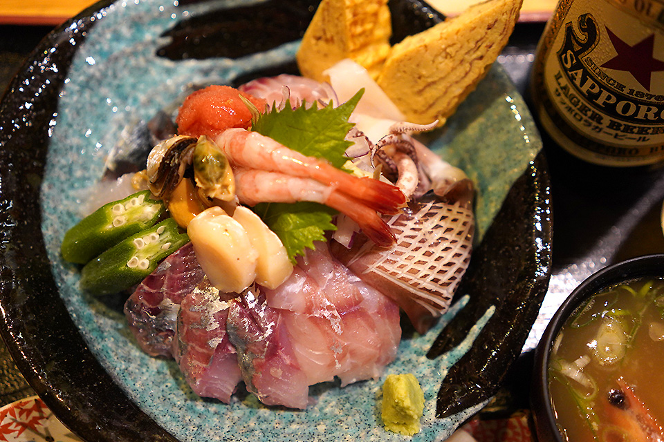 坂町「なご道」割烹の2代目がつくる技あり海鮮料理、大洋盛で乾杯！