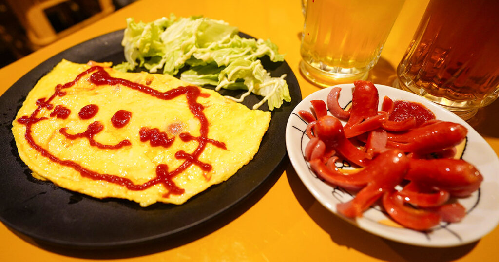 大阪京橋『お座敷こねこ』名物はチーズオムレツ!古民家がそのまま立ち飲みになりました