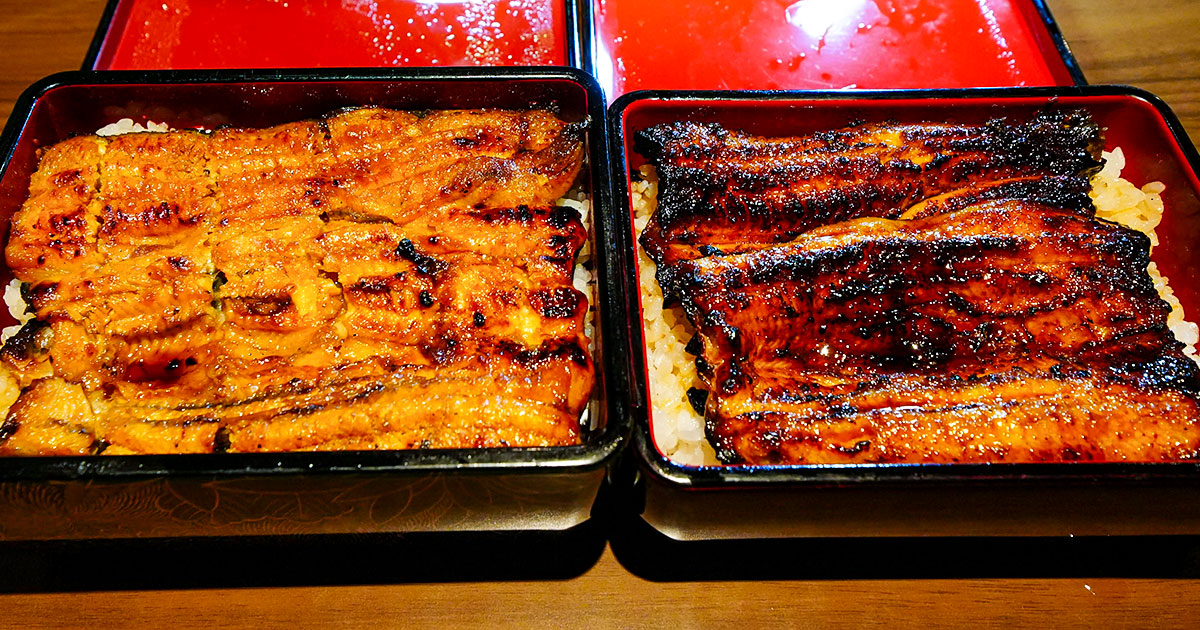 亀戸『八べえ』幻の青うなぎを東西の焼き方で食べ比べ！二代目がゴーグル姿で炭火を操る